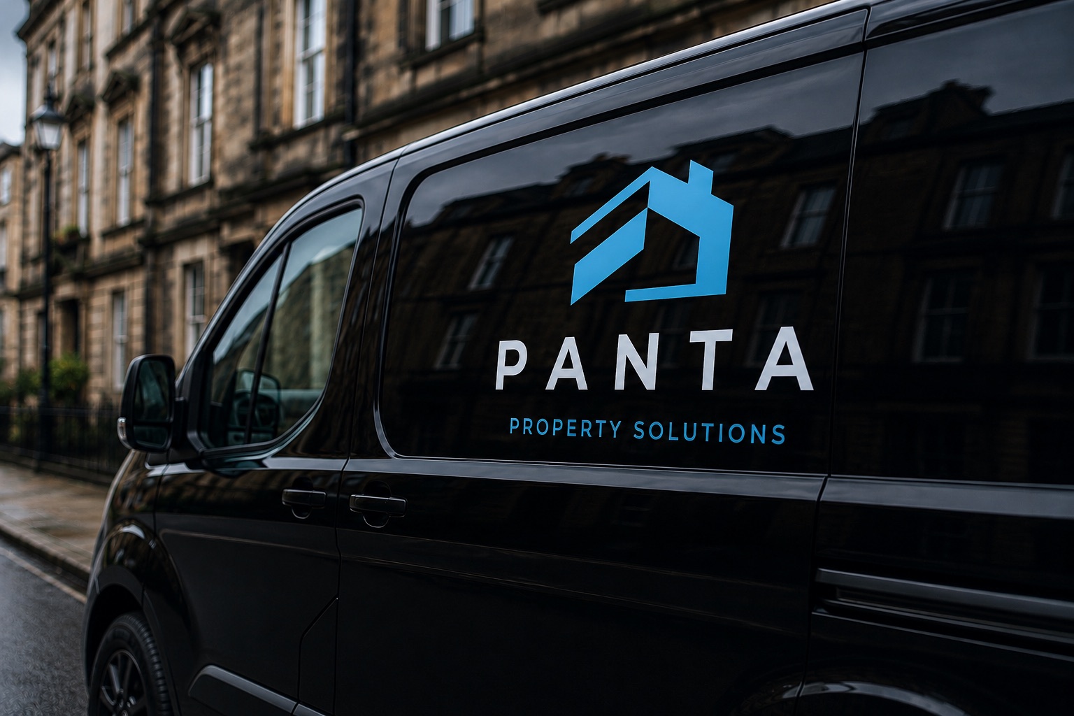 A tradesperson working in a Glasgow flat